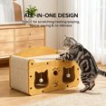thumbnail image 2 of Durable Double-Layer Corrugated Cardboard Cat Scratcher with Cozy Bed - Sturdy Vertical Play Tower for Cats, All-Season Lounge with Integrated Play Balls, Easy to Scratch, Ideal for Indoor Use, 2 of 6