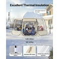 thumbnail image 5 of Zaverox 15 x 13.8 ft Pop Up Bubble Tent, Waterproof & UV-Resistant, Outdoor Clear Dome Igloo with Windows, 540° Panoramic View for 12-15 Person Camping, 5 of 6