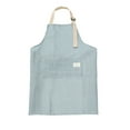 thumbnail image 1 of Blue Blue Striped Cotton Linen Apron With Pockets For Cooking And Baking, 1 of 6
