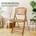 thumbnail image 5 of Ktaxon 4Pcs Bamboo Folding Chair,  Comfortable Seat for Indoor Outdoor Patio Porch Wedding  Party Event, Brown, 5 of 8