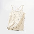 thumbnail image 4 of Nilvkv Cute Shirts for Girls, Girls Tank Tops, Kids Bow Detail Crisscross Strap Lace Trim Cami Top Layer Yellow 6-7 Years, 4 of 5
