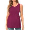 thumbnail image 3 of Beaisland 3 Pack Women Maternity Tank Tops Sleeveless Pregnancy Tank Shirts Postpartum Tops Basic Shirts Summer, 3 of 6
