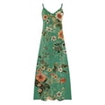 thumbnail image 5 of TaTaai Womens Fashion Floral Print Round Neck Sleeveless Maxi Dress Soft Breathable Lightweight Material Casual Daily Holiday Party Outfits Gift, 5 of 5