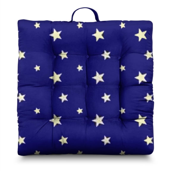 Abstract Watercolor Starry Night Zabuton Floor Pillow - Extra-Large Square Meditation Cushion - Supportive PP Cotton Filling for Long Sitting Sessions