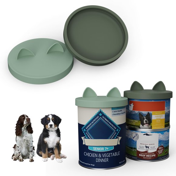 Tapas OHMO para latas de comida para mascotas, 2 unidades, de silicona, para gatos y perros