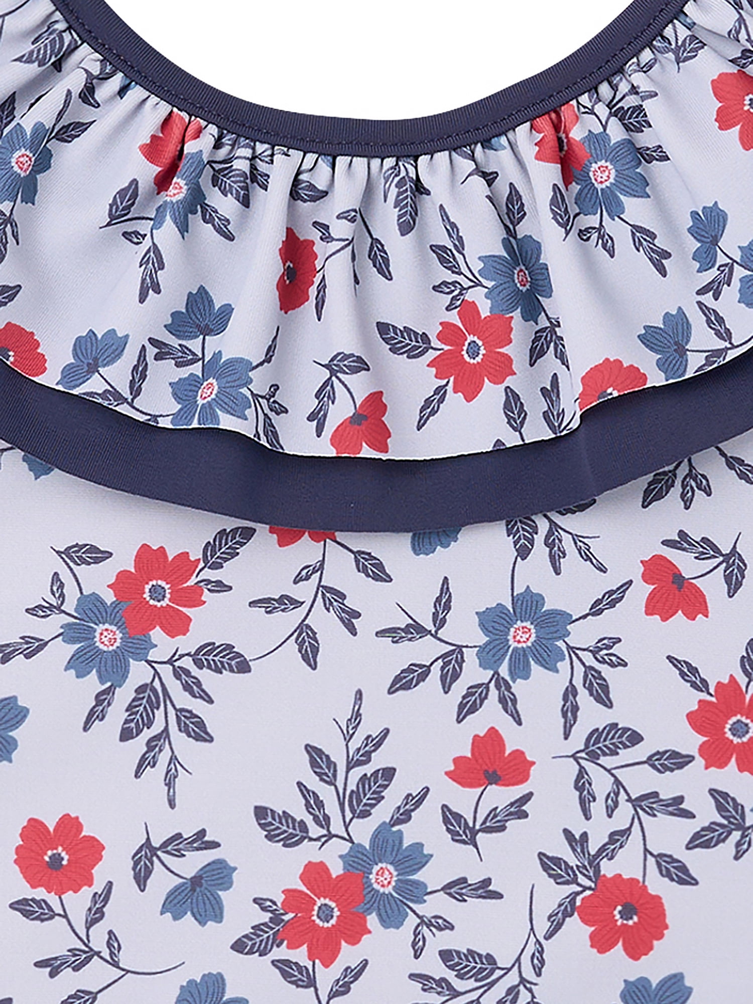Modern Moments by Gerber Toddler Girl Two- Piece Swimsuit with Double Ruffle, Sizes 12M-5T
