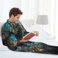 thumbnail image 6 of Sikiie Artistic Light Dot Wolf、 Mens Pajama Set, Soft Warm Long Sleeve Sleepwear, Cozy Button-Down Pjs for Men-, 6 of 7