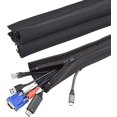 thumbnail image 1 of Cable Cover, Cable Sheath [Pack of 4, 48cm] Office Cable Pass, Cable Cover Box, Computer Cable Sheath, Flexible Electrical Wire Organizer, 1 of 5