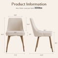 thumbnail image 7 of Modern Upholstered Dining Chairs with Thick Cushion & Curved Back, Dining Side Chairs with Solid Wood Legs for Dining Room,Kitchen,Cafe, Set of 4,Beige, 7 of 7