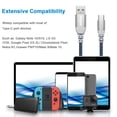 thumbnail image 6 of Fasgear 16.5ft USB C Cable Suitable for PS5 Controller, 2 Pack 5m Fast Charging USB 2.0 Type-C Nylon Cords Braided Compatible for Galaxy S10 Plus/S20 Ultra,Pixel 4 XL, Switch(Black&Blue), 6 of 7