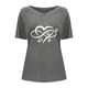 thumbnail image 4 of Blusa de manga corta con cuello en V informal para mujer a la moda, camisetas de verano Fridja  ghk6361, 4 of 6