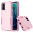 thumbnail image 4 of For Moto G 5G 2024 Case with Glass Screen Protector, Tekcoo Heavy Duty Rugged Shockproof Full Body Protective 2-IN-1 Phone Case Cover for Motorola Moto G 5G 2024, Pink, 4 of 10