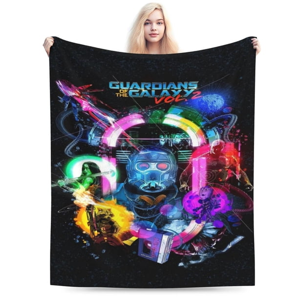 Manta de franela de Guardianes de la Galaxia, suave y acogedora manta de felpa para todas las estaciones para niños, niñas y adultos, manta cálida y ligera para cama, sofá o viaje, 60 x 50 pulgadas