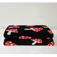 thumbnail image 4 of Cute Mushrooms Plush Throw Blanket Red Mushrooms Sherpa Blanket Natural Wild Fungus Fleece Throw Blanket Botanical Fuzzy Blanket for Kids Boys Girls 40"x50" Black, 4 of 6