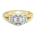 thumbnail image 3 of IGI Certified 5 Carat Emerald Shape Lab Grown Diamond Engagement Ring | 14K Yellow Gold | Bethany Three Stone Side Oval Diamond Ring | FG-VS1-VS2 Quality Friendly Diamonds, 3 of 6