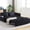 Black, variant on Corduroy Sleeper Sofa with Iron Hinges | Suitable for Relaxing at Home | Easy to Convert and Assemble