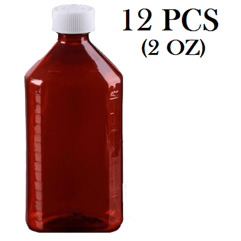 Oval Pharmacy Bottle for Liquid Medicine Amber Medicine Bottle