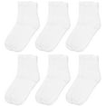 thumbnail image 5 of Falari 6-Pack Women Diabetic Quarter Socks for Diabetes Edema and Circulatory Loose Fitting Cotton (White), 5 of 5