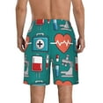 thumbnail image 3 of Bixox Men's Medical Elements printing Casual Classic Fit Short Summer Beach Shorts, 3 of 6