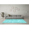 thumbnail image 3 of Ahgly Company Indoor Square Persian Light Blue Traditional Area Rugs, 4' Square, 3 of 4
