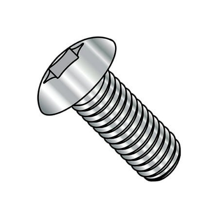 3/8"-16 x 1-1/2 in Torx Truss Machine Screw, Plain Stainless Steel, 100 PK
