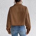 thumbnail image 2 of Aellinatey Women's Corduroy Autumn and Winter Button Long Sleeve Jacket, 2 of 8