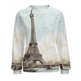 thumbnail image 7 of Sweatshirt For Womens Crewneck Eiffel Tower Hoodies Teen Girls Cute, 7 of 7