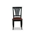 thumbnail image 3 of East West Furniture Avon 36" Faux Leather Dining Chairs in Black (Set of 2), 3 of 5