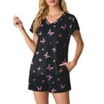 thumbnail image 2 of MINTREUS Women's Knit Pajamas Set Ruffle Sleeves Sleepwear Casual 2 Piece Pjs Soft Loungewear with Pockets, 2 of 6