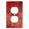 thumbnail image 2 of Metal Light Switch Plate Cover Red Floral Damask Wallpaper WAL026, 2 of 13