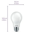 thumbnail image 3 of Philips Ultra Definition LED 60-Watt A19 Light Bulb, Frosted Daylight, Dimmable, E26 Base (4-Pack), 3 of 10
