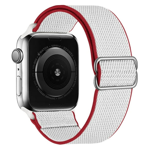 Bracelet Boucle Solo Extensible Compatible avec Apple Watch Bracelets 38mm 40mm 41mm, Nylon Tressé Extensible Ajustable Élastique Tissage Femmes Hommes pour iWatch Series7/6/5/4/3/2/1 SE