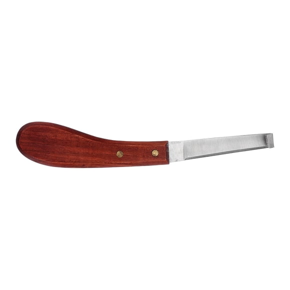 7.8cm/3.1in Horseshoes Trimming Tool ,Farm Horse Nail Clippers Foot Knife Steel Curved Blade + Beech Handle Design