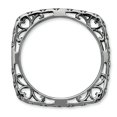 thumbnail image 2 of 925 Sterling Silver Black Plate Square Stackable Ring, 2 of 7