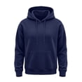 thumbnail image 6 of Mens Oversized Hoodies Sweatshirts | Fall Winter Hooded Collar Drawstring Pullover With Pocket for Workout Gym Navy M, 6 of 6