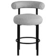 thumbnail image 3 of Meridian Furniture Bordeaux Grey Boucle Fabric Stool, 3 of 9