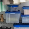 thumbnail image 4 of IRIS 46 Qt. Plastic Storage Bins with Sealed Lids, Clear Gasket Box, Airtight Containers, 4 of 10