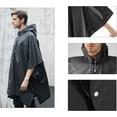 thumbnail image 4 of Poncho de Lluvia Negro de 2 Piezas, Poncho de Lluvia Impermeable, Capa de Lluvia con Capucha, para Senderismo, Camping, Viajes, Ciclismo (Negro), 4 of 5