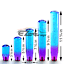 thumbnail image 5 of Shift Knob Stick Crystal Transparent Bubble Purple Blue Throw Gear Shifter 10cm, 5 of 7