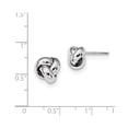 thumbnail image 2 of 14k White Gold Polished Love Knot Post Earrings - 1.1 Grams - Measures 10x11mm Wide, 2 of 2