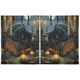 thumbnail image 2 of Wobogo Fluffy Black Cat Kitchen Curtains 2 Piece Set Farmhouse Country Style Light Filtering Small Window Drapes Suitable for Bathroom Laundry Room and RV 27x36in, 2 of 9