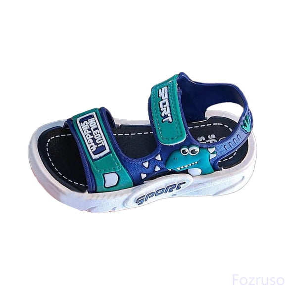 Fozruso Girls Sandals For Toddlers Kids Breathable Lightweight Casual Outdoor Summer Shoes For Daily Wear School Play,Sizes 7.5 Little Kid 1-1.5 Years(Green)