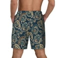 thumbnail image 2 of Haiem Indian Paisley 2 Mens Swim Trunks with Compression Liner 2 in 1 Swimming Shorts Stretch Swimwear Quick Dry,Board Shorts-Medium, 2 of 9