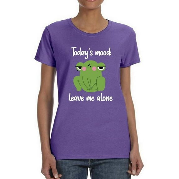Today's Mood: Leave Me Alone Shaped T-Shirt Women -Smartprints Designs, Female Large