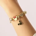 thumbnail image 2 of Disney Minnie Mouse Fashion 7" Charm Bracelet with Heart, Bow, and Crystal Beads, 2 of 6