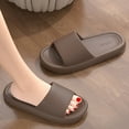 thumbnail image 2 of Unisex Comfortable EVA Slides for Men and Women, Lightweight Waterproof Coffee Brown Indoor Outdoor Slippers with Arch Support,Size 36, 2 of 7