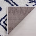 thumbnail image 4 of Ladole Rugs Shaggy Casablanca Contemporary Abstract Area Rug Carpet in Dark Blue White, 4x6 (3'11" x 5'7", 120cm x 170cm), 4 of 5
