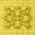thumbnail image 1 of Ahgly Company Indoor Square Oriental Yellow Traditional Area Rugs, 5' Square, 1 of 4