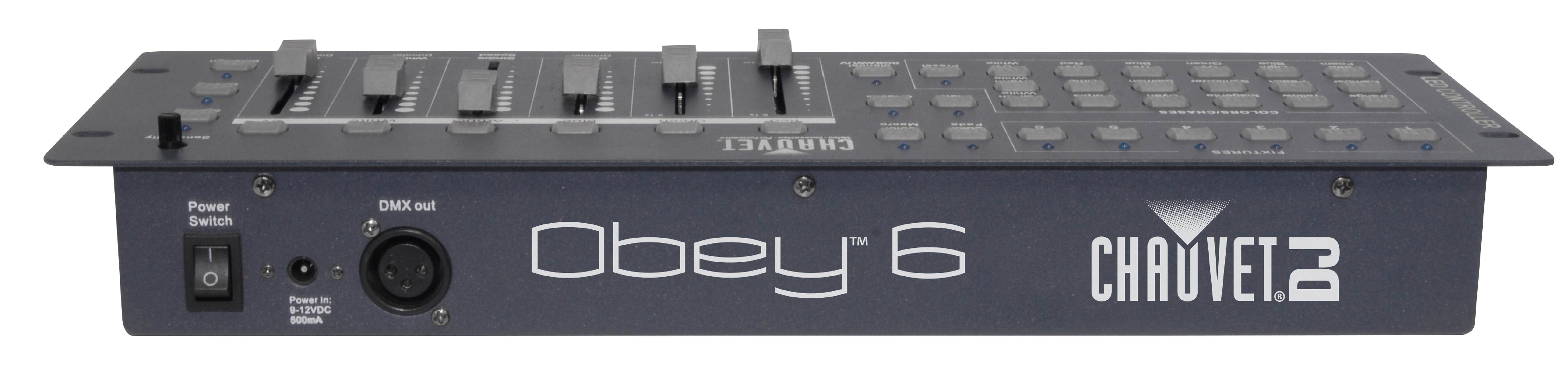 Chauvet OBEY 6 6-Channel DMX Universal DJ Lighting Controller | Up To 6 Fixtures