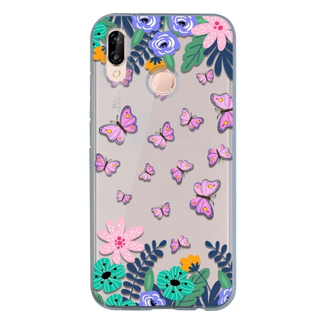 Funda para Huawei P20 Lite InstaCase Mariposas y Flores Uso Rudo Protector Antigolpes